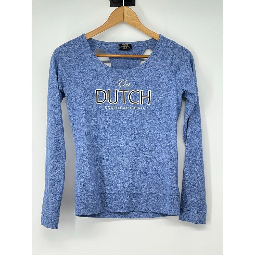 Von Dutch Southern California Blue Razorback Long Sleeve Women’s‎ Size M